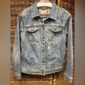 Carhartt Medium Wash Blue Denim Jacket